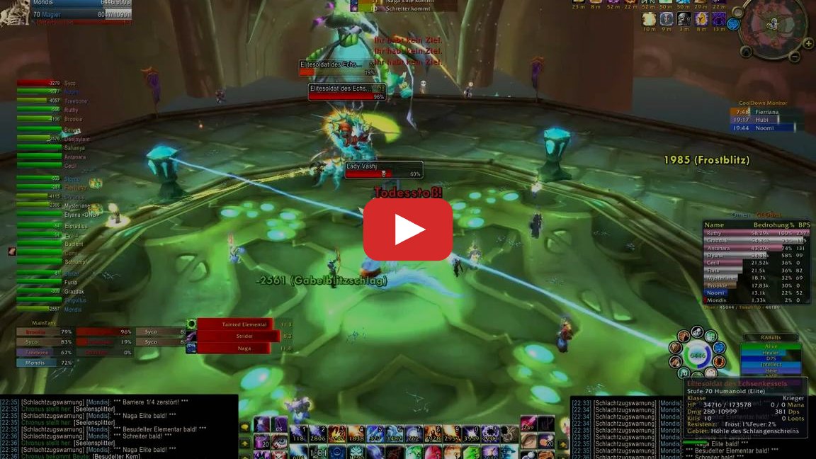 Cho'gall Das Wahre Tribunal – Video: Team Rot vs. Lady Vashj · Höhle des Schlangenschreins