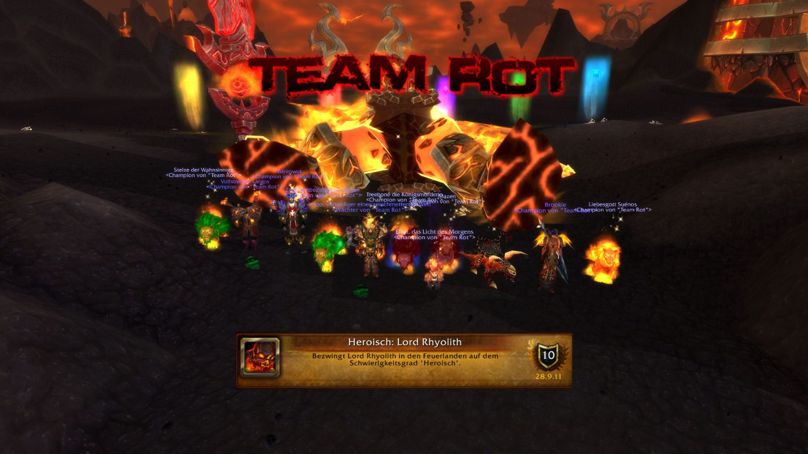 Cho'gall Team Rot – Heroisch: Lord Rhyolith · 28.09.2011